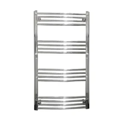 Reina Capo H800 X W500mm Chrome Curved Electric Towel Rail - ON/OFF Element