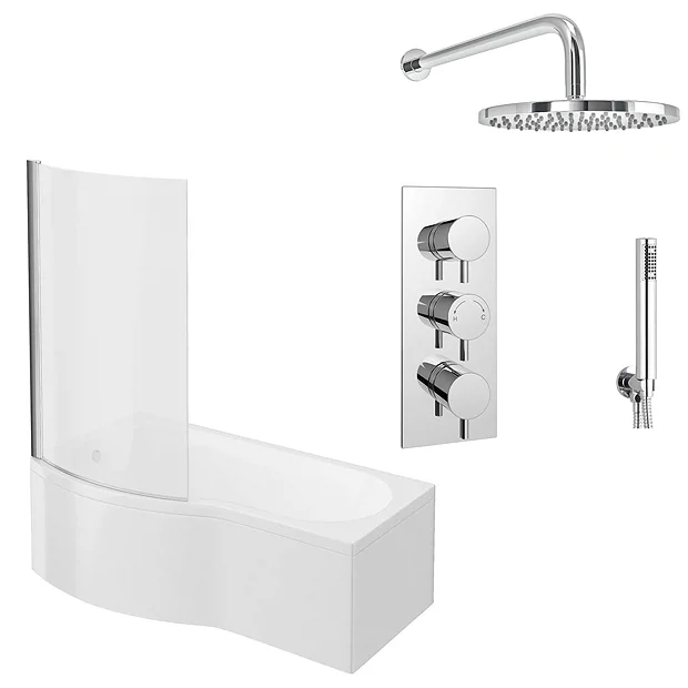 Cruze Shower Bath + Concealed 2 Outlet Shower Pack (1700 B Shaped With Screen + Panel) 4 Cruze Shower Bath + Concealed 2 Outlet Shower Pack (1700 B Shaped With Screen + Panel) - Image 2