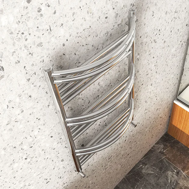Cruze Curved Heated Towel Rail - W504mm X H850mm- Chrome 4 Cruze Curved Heated Towel Rail - W504mm X H850mm- Chrome - Image 2