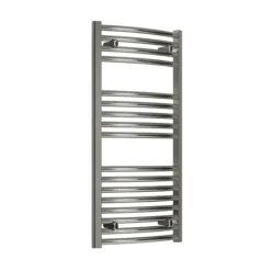 Reina Diva H1000 X W600mm Chrome Curved Electric Towel Rail - ON/OFF Element