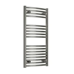 Reina Diva H1600 X W600mm Chrome Curved Electric Towel Rail - ON/OFF Element