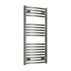 Reina Diva H800 X W600mm Chrome Curved Electric Towel Rail - ON/OFF Element