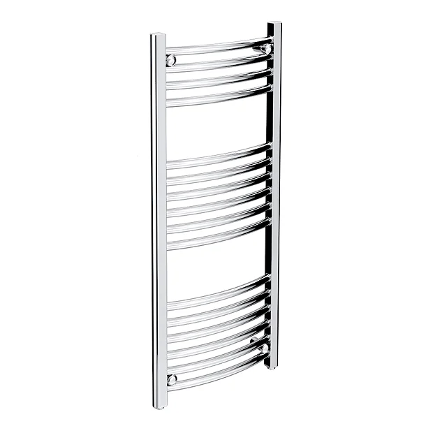 Diamond Curved Heated Towel Rail - W400 X H1000mm - Chrome 4 Diamond Curved Heated Towel Rail - W400 X H1000mm - Chrome - Image 2