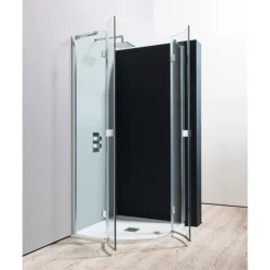 Crosswater - Design Quadrant Double Hinged Door Enclosure - 2 Size Options -Bathroom Products Store dqdsc0800 d1