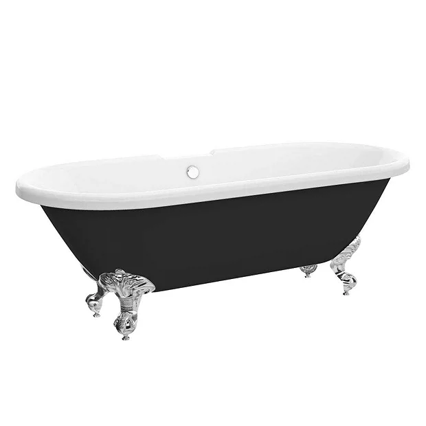 Duke Black 1695 Double Ended Roll Top Bath W. Ball + Claw Leg Set 3 Duke Black 1695 Double Ended Roll Top Bath W. Ball + Claw Leg Set