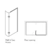 Crosswater - Design View Walk In Easy Access Shower Enclosure - 2 Size Options 2 Crosswater - Design View Walk In Easy Access Shower Enclosure - 2 Size Options -Bathroom Products Store dwqsc1400 d4