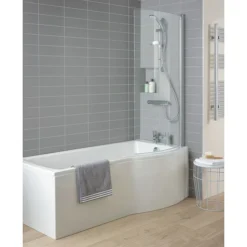 Ideal Standard Tempo Arc 1700mm P-Shaped Shower Bath -Bathroom Products Store e256701 d3
