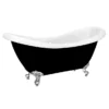 Earl Black 1750 Double Ended Roll Top Slipper Bath W. Ball + Claw Leg Set -Bathroom Products Store earlblack1750doubleendedrolltopslipperbathd5