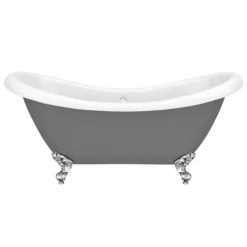 Earl Grey 1750 Double Ended Roll Top Slipper Bath W. Ball + Claw Leg Set -Bathroom Products Store earlgrey1750doubleendedrolltopslipperbathd1