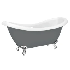 Earl Grey 1750 Double Ended Roll Top Slipper Bath W. Ball + Claw Leg Set