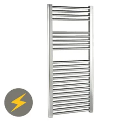 Reina Diva H800 X W300mm Chrome Flat Electric Towel Rail
