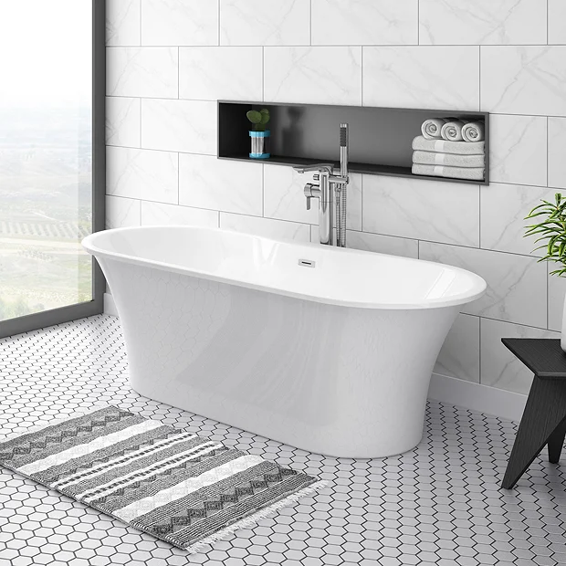 Alps 1660 X 735 Modern Roll Top Bath 4 Alps 1660 X 735 Modern Roll Top Bath - Image 2