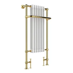 JTP Grosvenor Antique Brass 1130 X 553mm Traditional Heated Towel Radiator
