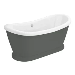Chatsworth Dark Grey 1770 Double Ended Slipper Roll Top Bath