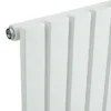 Hudson Reed Sloane 600 X 992mm Horizontal Single Panel Radiator - Satin White 1 Hudson Reed Sloane 600 X 992mm Horizontal Single Panel Radiator - Satin White -Bathroom Products Store hlw56 d2