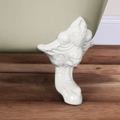 Hurlingham Belvoir 0TH Cast Iron Roll Top Bath (1840x780mm) With White Feet 10 Hurlingham Belvoir 0TH Cast Iron Roll Top Bath (1840x780mm) With White Feet -Bathroom Products Store hur034036d1