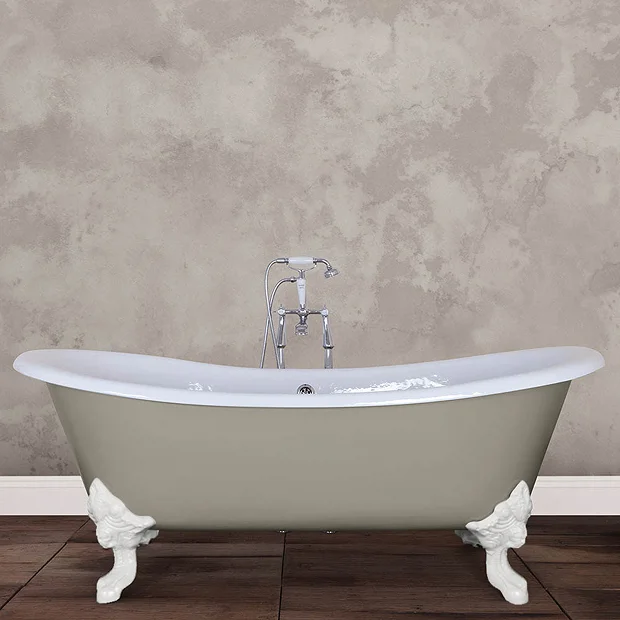 Hurlingham Belvoir 0TH Cast Iron Roll Top Bath (1840x780mm) With White Feet 7 Hurlingham Belvoir 0TH Cast Iron Roll Top Bath (1840x780mm) With White Feet - Image 5
