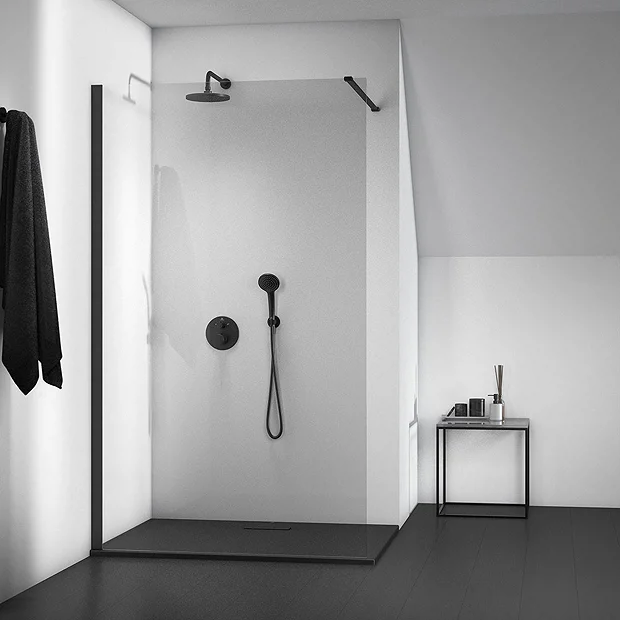 Ideal Standard Connect 2 Silk Black 1200mm Wetroom Panel + Straight Bracing Bracket 4 Ideal Standard Connect 2 Silk Black 1200mm Wetroom Panel + Straight Bracing Bracket - Image 2