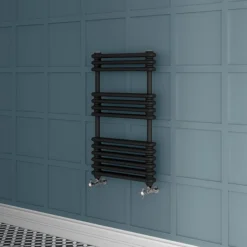 Keswick 500 X 832 Cast Iron Style Traditional Anthracite Towel Rail -Bathroom Products Store kesant85 d1