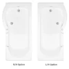 Milton Walk In 1675mm P Shaped Bath Inc. Screen + Front Panel 2 Milton Walk In 1675mm P Shaped Bath Inc. Screen + Front Panel -Bathroom Products Store loceapbthnd2