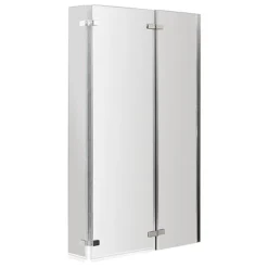 Milan Shower Bath - 1700mm L Shaped With Double Hinged Screen + Panel -Bathroom Products Store lshapedshowerbath1500mmincdoublehingedscreend2