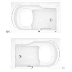 Milton Luxury Mini Walk In 1060mm Easy Access Deep Soak Bath Inc. Front + End Panels