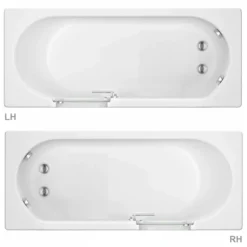 Milton Luxury Walk In 1700mm Bath Inc. Front + End Panels -Bathroom Products Store m036d1