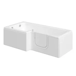 Milton Walk In 1700mm L Shaped Bath Inc. Screen + Panel -Bathroom Products Store marealbth d1