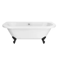 Admiral 1685 Back To Wall Roll Top Bath + Matt Black Leg Set 12 Admiral 1685 Back To Wall Roll Top Bath + Matt Black Leg Set -Bathroom Products Store mbadmiral1685b n d1