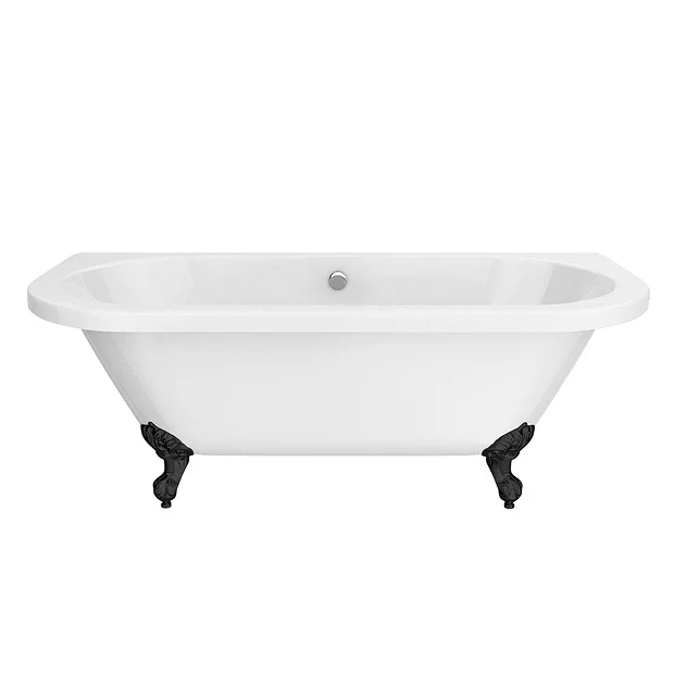 Admiral 1685 Back To Wall Roll Top Bath + Matt Black Leg Set 7 Admiral 1685 Back To Wall Roll Top Bath + Matt Black Leg Set - Image 5
