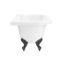 Admiral 1685 Back To Wall Roll Top Bath + Matt Black Leg Set 13 Admiral 1685 Back To Wall Roll Top Bath + Matt Black Leg Set -Bathroom Products Store mbadmiral1685b n d2