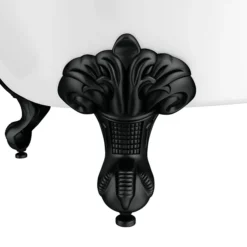 Appleby 1550 Roll Top Shower Bath With Matt Black Grid Screen + Leg Set -Bathroom Products Store mbap15bs d1