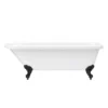 Bromley 1780 Single Ended Roll Top Bath + Matt Black Leg Set -Bathroom Products Store mbbrom1780b detail4