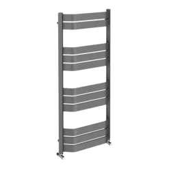 Milan Bow-Fronted Anthracite 1200 X 550 Designer Flat Panel Heated Towel Rail -Bathroom Products Store mbtr125a4 d3