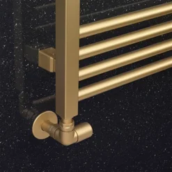 Crosswater MPRO 480 X 1140mm Heated Towel Rail - Brushed Brass Effect -Bathroom Products Store mp48x1140f d1