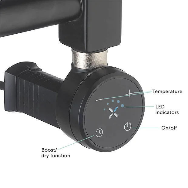 Crosswater MPRO 480 X 1380mm Electric Only Towel Rail - Matt Black 3 Crosswater MPRO 480 X 1380mm Electric Only Towel Rail - Matt Black