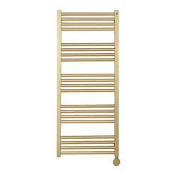 Crosswater MPRO 480 X 1140mm Electric Only Towel Rail - Brushed Brass Effect -Bathroom Products Store mp48x1140felec d3
