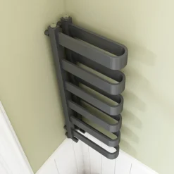 Milan Anthracite U-Shaped Heated Towel Rail - 850 X 300mm -Bathroom Products Store mutr85a d1