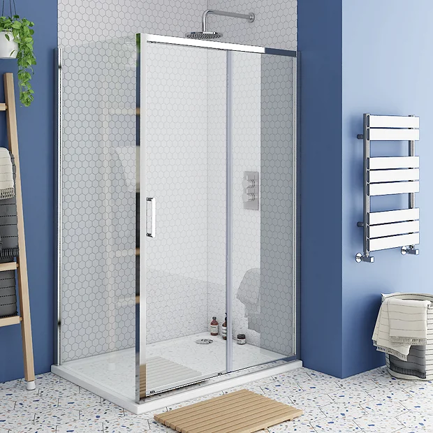 Monza 1000 X 800mm Sliding Door Shower Enclosure Without Tray 4 Monza 1000 X 800mm Sliding Door Shower Enclosure Without Tray - Image 2