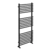 Monza Matt Black 1200 X 490 Round Bar Heated Towel Rail 2 Monza Matt Black 1200 X 490 Round Bar Heated Towel Rail -Bathroom Products Store mz12mb d1