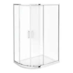 Monza LH Offset Quadrant Shower Enclosure + Pearlstone Tray (Various Sizes) -Bathroom Products Store mzoqlhd2