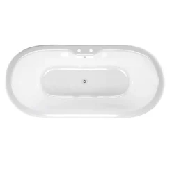 Clearwater Battello 1690 X 800mm ClearStone Gloss White Bath + Classic Chrome Feet -Bathroom Products Store n10l3c n detail1