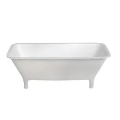 Clearwater - Lonio Natural Stone Bath Hand Polished White - 1700 X 750mm -Bathroom Products Store n19 detail1