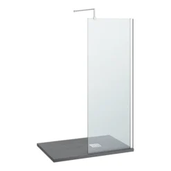 Nova 1200 X 800 Wet Room (700mm Screen + Slate Effect Tray) -Bathroom Products Store nvpk6 detail1