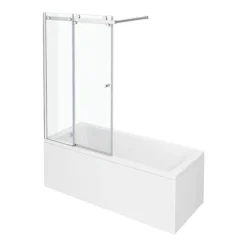 Nova Square Single Ended Bath With Sliding Bath Screen -Bathroom Products Store nvsbs nd1