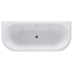 Old London Kenton 1690 X 745 'D' Shaped Back To Wall Bath + Chrome Leg Set -Bathroom Products Store oldlondonkenton1690x745backtowallbathwithchromelegsetdetail1