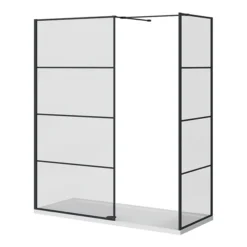 Osaka Matt Black 1700 X 700mm Wet Room (inc. Screen, Side Panel + Tray)