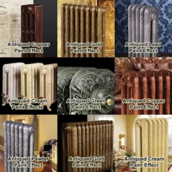 Paladin Shaftsbury 740mm High 5 Section Electric Cast Iron Radiator With 900w Heating Element -Bathroom Products Store paladinantiquedeffect 5