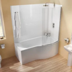 Britton Clearline EcoRound 1700mm Shower Bath