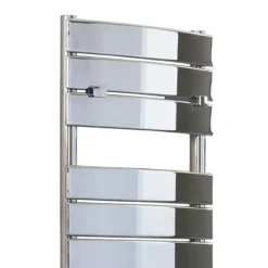 Milan 840 X 493mm Curved Heated Towel Rail (incl. Valves + Electric Heating Kit)